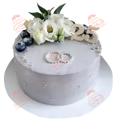Торт на серебряную свадьбу (14) - купить на заказ с фото в Москве