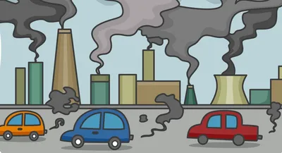 Рисунок на тему загрязнение воздуха - 41 фото