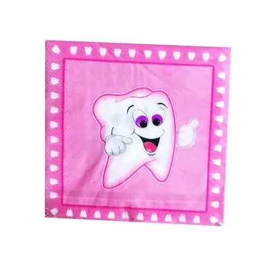 Набор одноразовой посуды на тему зубов, розовые зубы, одноразовая тарелка,  чашка, скатерти, украшение для дня рождения ребенка, девочки | AliExpress