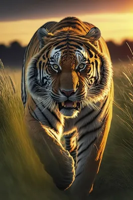 Обои Впечатляющий тигр, картинки - Обои на рабочий стол Впечатляющий тигр  картинки из категории: Природа