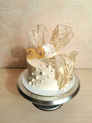 Торт на жемчужную свадьбу | Торт, Нежный торт, Торт на день рождения