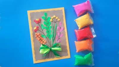 ✂🌸Поделки к 8 Марта Панно в технике пластилинография: Красивый цветок для  мамы 😍 #лепка@luckycraft | ВКонтакте