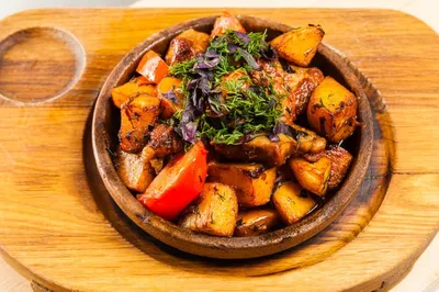 Картошка жареная с грибами - Кулинария для мужчин