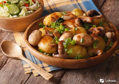 Картошка с грибами в мультиварке - пошаговый рецепт с фото на Повар.ру