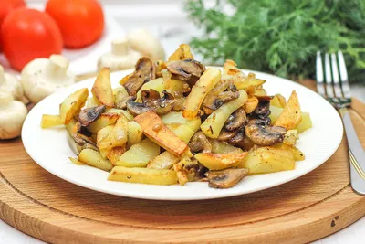 Рецепт: картофель с грибами на мангале Fire-House - Fire-House
