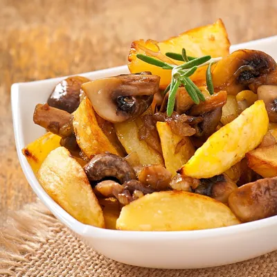 Картошка с грибами в духовке - Кухня наизнанку