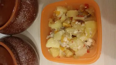 Тушеная картошка с мясом в горшочках - рецепт автора Дарья Дюкова