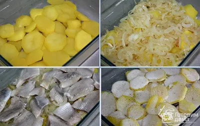 Закуска из запеченного картофеля с сельдью – кулинарный рецепт