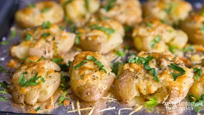 Картошка в духовке под сыром с чесночным маслом - пошаговый рецепт с фото  на Готовим дома
