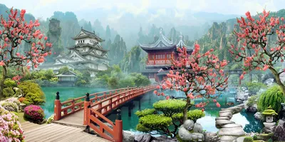 Купить фотообои Сад «Китайский сад» | PINEGIN