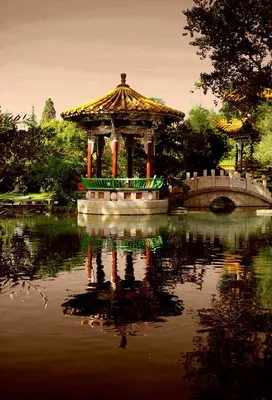 Китайский сад в Чэнду, Китае Стоковое Фото - изображение насчитывающей  зодчества, буг: 41874276
