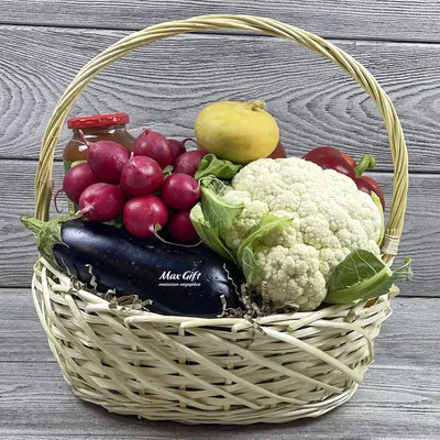 Корзина с овощами «Овощной микс» — магазин подарков Макс-ГИФТ