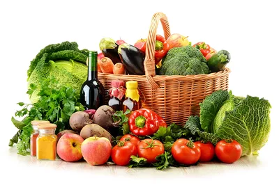 корзина с фруктами и овощами | Графические элементы PSD Бесплатная загрузка  - Pikbest | Овощи, Фрукты, Корзина