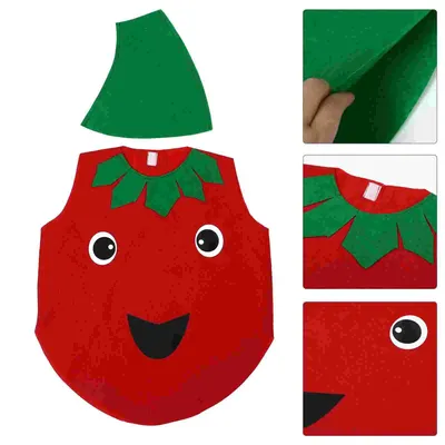 Комплект детской одежды, шапка, костюм с фруктами и овощами, костюм для  выступлений с томатом, аксессуары для платья | AliExpress