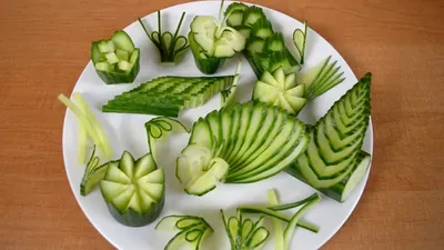 Cucumber carving How beautiful to cut a cucumber! 11 Stunning Fruit -  YouTube