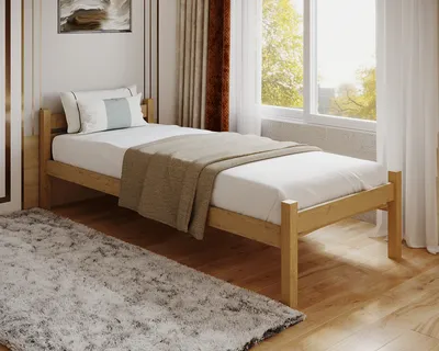 Полутороспальная кровать из массива сосны Кантри купить в интернет-магазине  Магсэйл - 7080 руб.