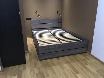 Кровать Массив Сосны Барди Орех темный 120х200 см