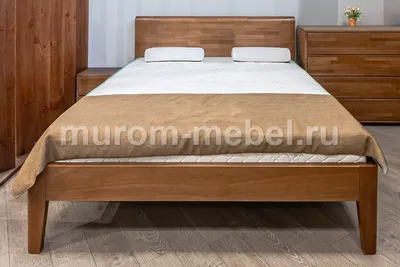 Новирон Деревянная двуспальная кровать 200х200 из массива сосны