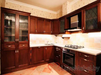 Кухня 2 х 1.4 х 2.32 м, массив сосны, эмаль купить в Москве