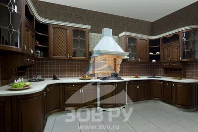 Кухня Мадейра фабрики ЗОВ из массива ясеня Ми45 на заказ в Москве - фото,  цена, описание
