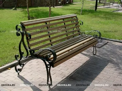 Скамейки для парка и сада - Садовая скамейка на металлокаркасе со спинкой  (артикул Ск.17) в Череповце