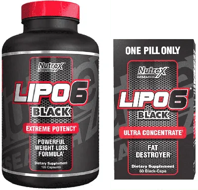 Nutrex Lipo 6 Black Ultra Concentrate (One Pill Only) Fat Destroyer 60 блэк -капс.