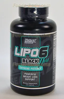NUTREX Жиросжигатель капсулы для похудения LIPO 6 BLACK