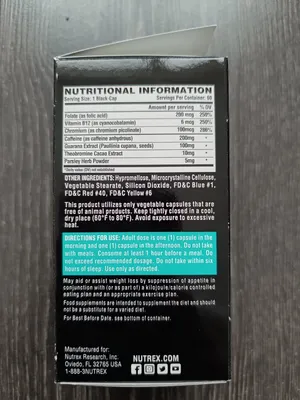 Жиросжигатель Nutrex Lipo 6 Black USA Version, 120 капсул - отзывы  покупателей на Мегамаркет