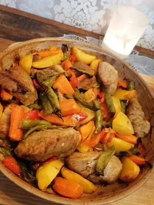 Свинина с овощами в духовке - рецепт автора Алла Райзих