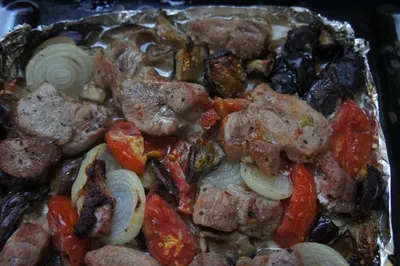 Мясо с овощами в духовке на гриле | FoxOutBox.RU