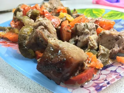 Мясо с овощами в духовке. Овощи с мясом в собственном соку. | Natali  Arustamyan YouTube | Дзен