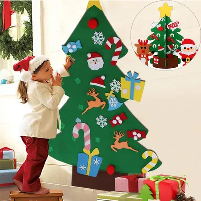 Войлочная настенная елка для декора и игр детей – лучшие товары в  онлайн-магазине Джум Гик