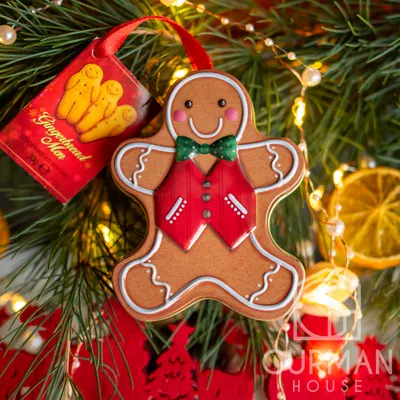 Купить Новогодняя игрушка на елку Пряничный человечек с фигурными пряниками  30 г в Украине ᐉ Цены, отзывы, характеристики | Интернет-магазин Gurman  House