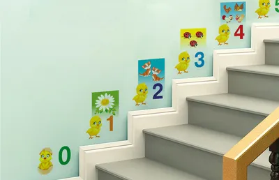 Таблички для обучения счета (оформление лестницы детского сада) комплект –  купить по цене 2309 руб.