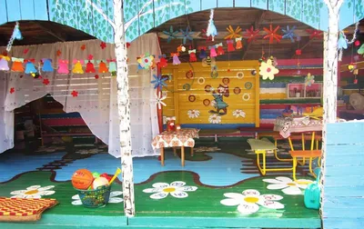 Украшение веранды летом в детском саду: 59 фото