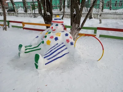 Оформление участка зимой в детском саду: 65 фото