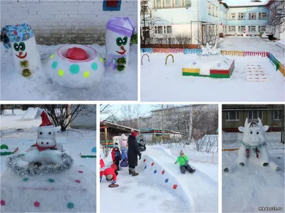 Подведены итоги смотра- конкурса снежных построек | МБДОУ Детский сад №74  Винни-Пух г.Северодвинск