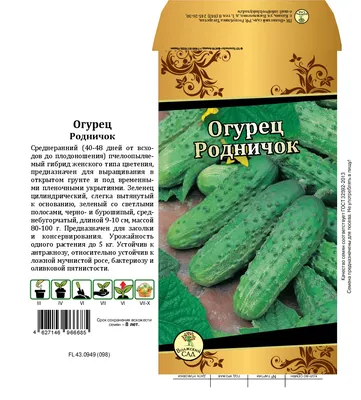 Огурец \"Родничок\", среднеспелый семена купить по цене 30.02 ₽ в  интернет-магазине KazanExpress