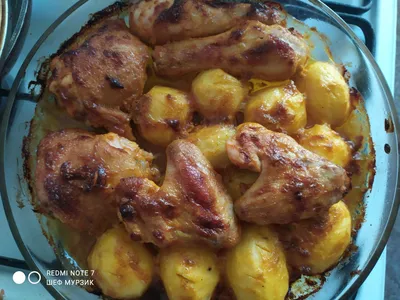 Курица с картошкой в духовке - рецепт автора Шеф Мурзик