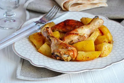 Куриные окорочка с картошкой в духовке — самый вкусный и простой рецепт |  Волшебная Eда.ру | Рецепт | Рецепты приготовления, Национальная еда, Еда
