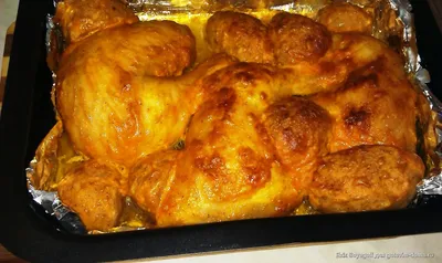 Окорочка с картофелем в духовке • Блюда из курицы и цыплят