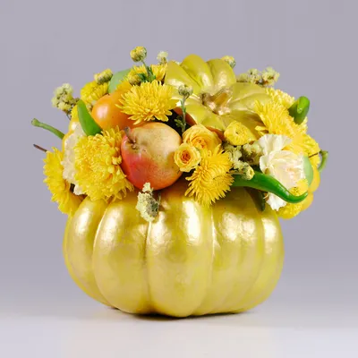 Красивая композиция из овощей и природного материала Осенние поделки -  YouTube