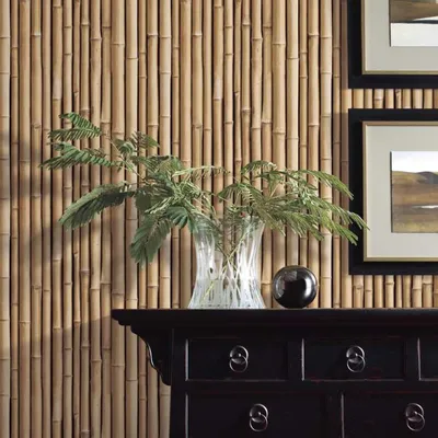 Отделка стен бамбуком. фон или текстура. | Премиум Фото