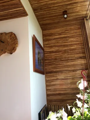 Примеры отделки балконов бамбуком