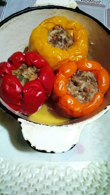 Болгарский перец, фаршированный овощами - пошаговый рецепт с фото на  Повар.ру