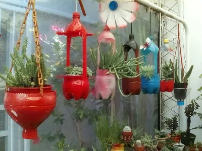 Цветы из пластиковых бутылок на даче! Идеи для дачи, сада - YouTube