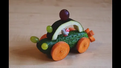 Машина. Поделки из овощей и фруктов для детей. Как сделать своими руками? -  YouTube