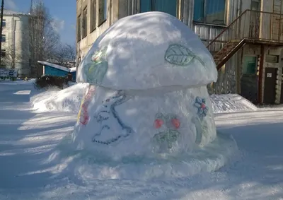 Медведь из снега | Зимние развлечения, Декор детского сада, Зима