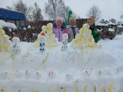 Снежные постройки в детском саду» - Архив новостей - Детский сад №48 г.  Витебска