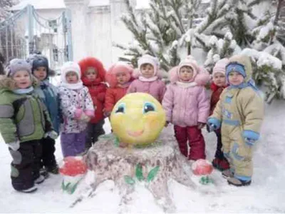 Скульптуры из снега: «Зимняя сказка». — Детский сад №3 г.Пружаны